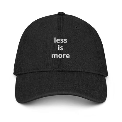 Denim Cap LESS IS MORE-black