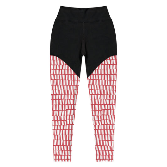 Sports Leggings black-red