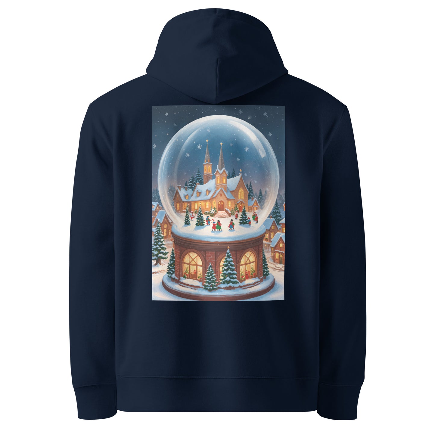 Unisex Hoodie essential eco Christmas ball-french navy