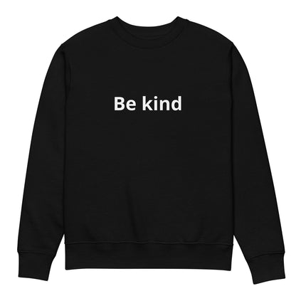 Unisex eco sweatshirt Be kind-black