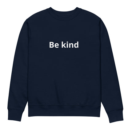 Unisex eco sweatshirt Be kind-navy