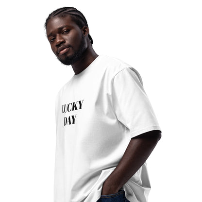 Oversized heavyweight Men's T-shirt LUCKY DAY