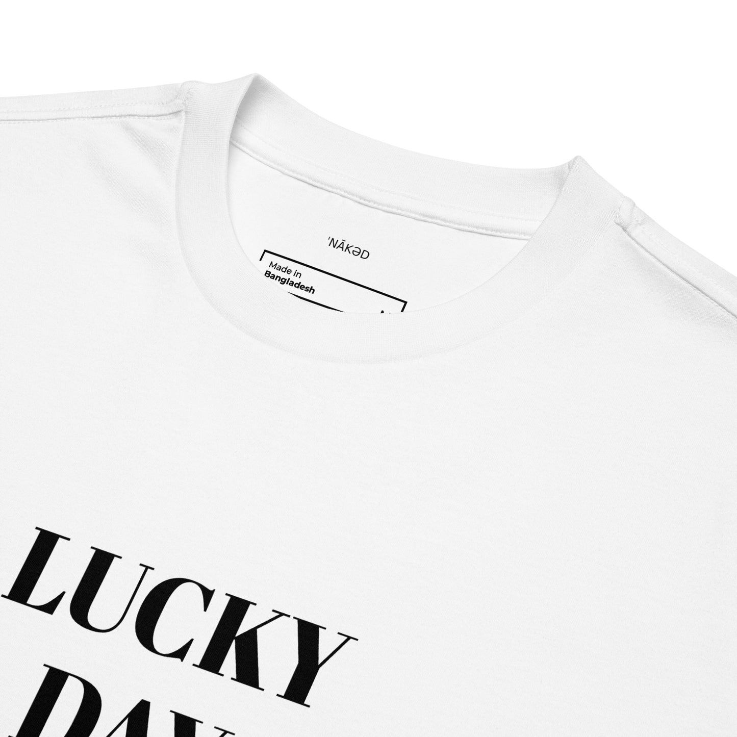 Oversized heavyweight Men's T-shirt LUCKY DAY